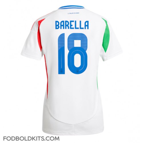 Italien Nicolo Barella #18 Udebanetrøje Dame EM 2024 Kortærmet